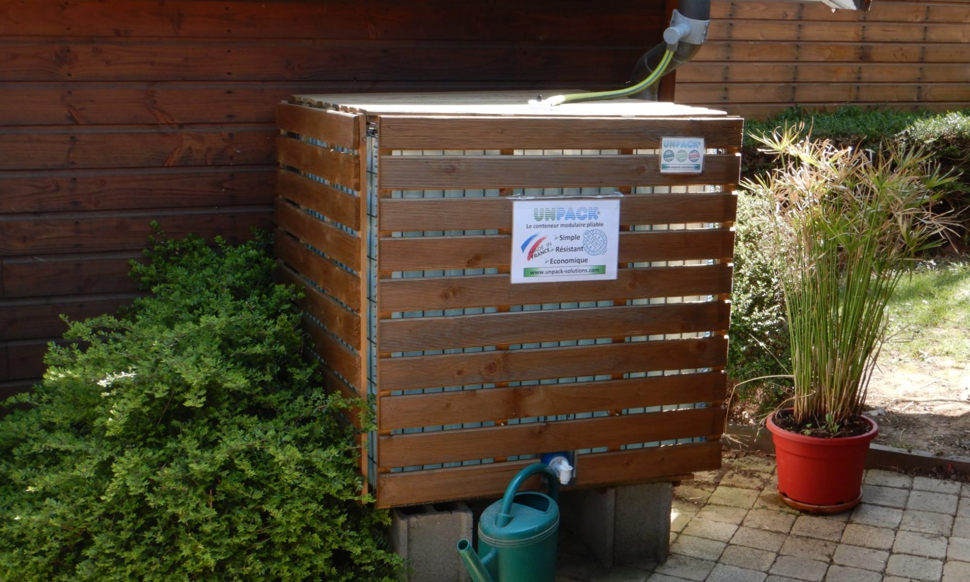 Cuve et récupérateur à eau de pluie 1000 litres sur