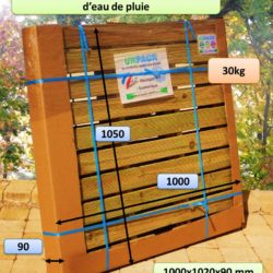 Habillage bois 4 faces cuve 1000 litres UNPACK