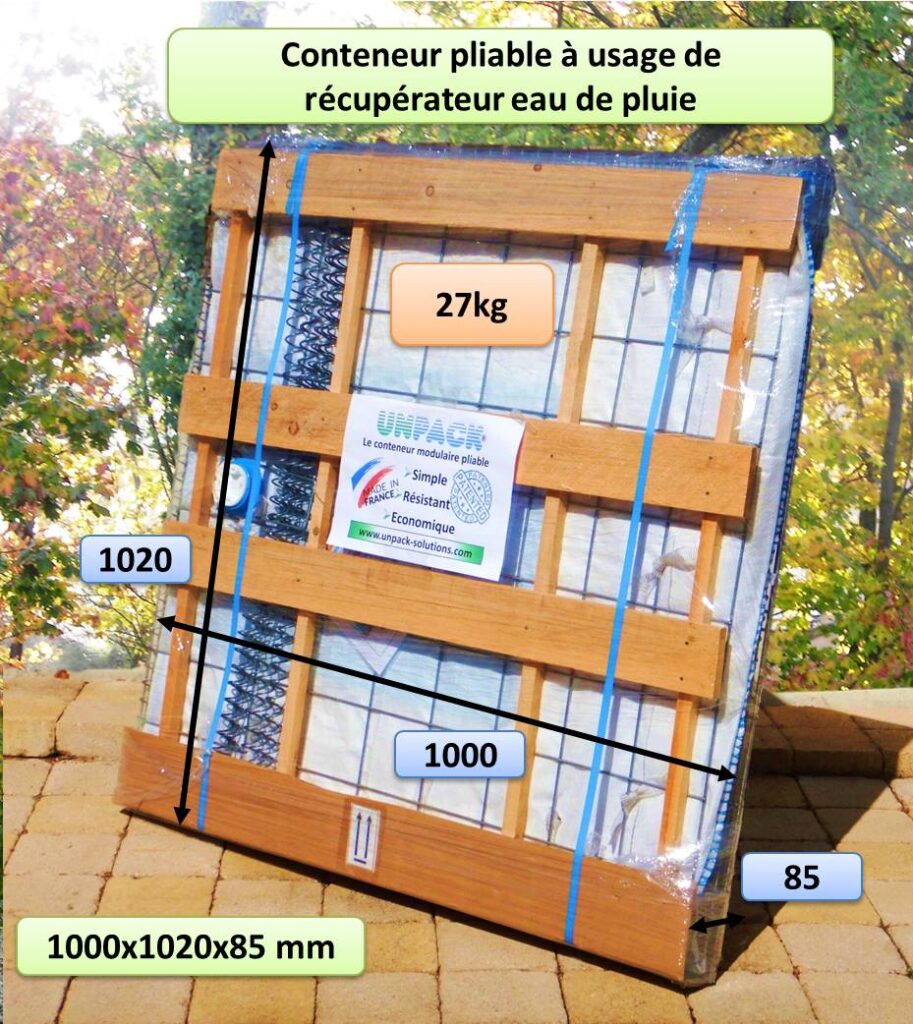 Conteneur pliable 1000l UNPACK, un format adapté pour le transport
